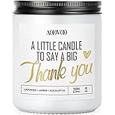 AOOVOO Candle - 9oz Soy Wax Candle, Lavender Scent - Thank You Gift for Women, Men, Mom, Coworkers, Nurse, Clients - Employee, Teacher, Boss Appreciation