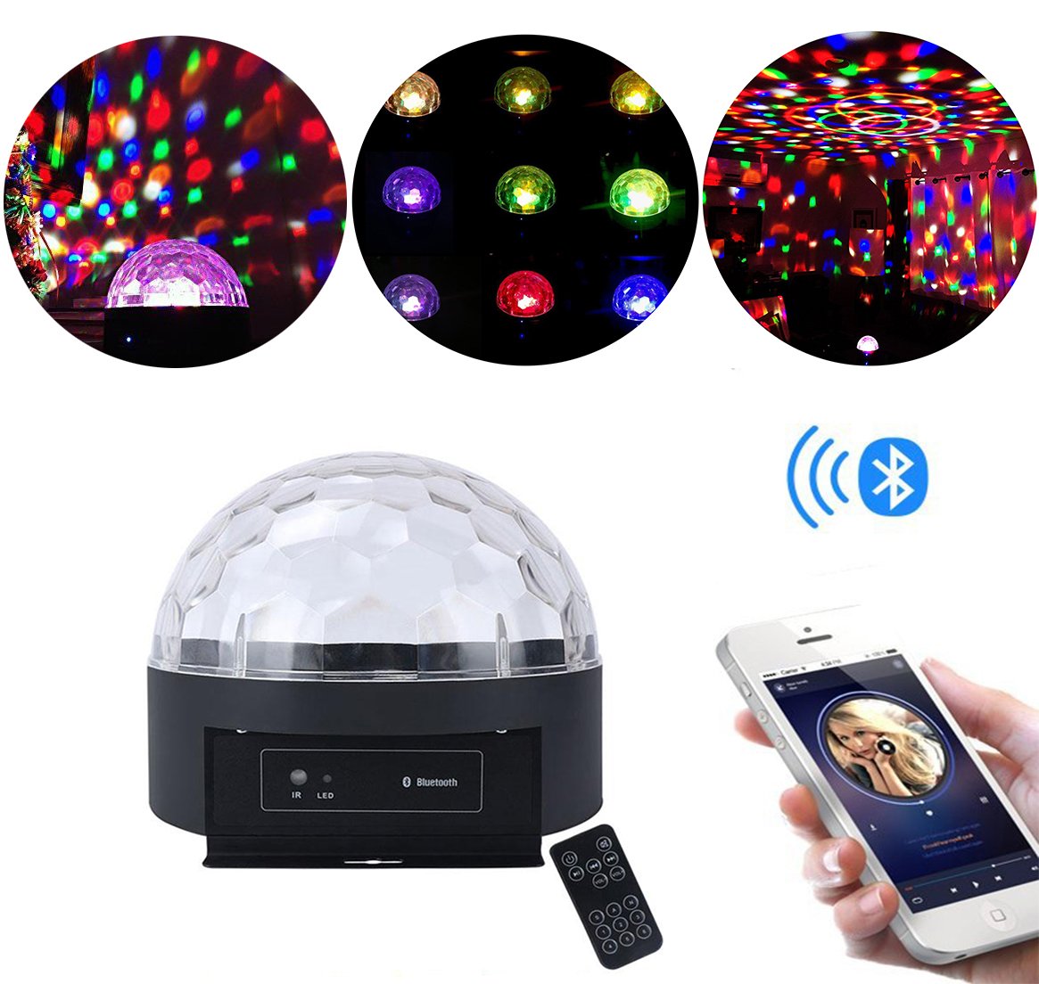disco ball bluetooth dome light & speaker