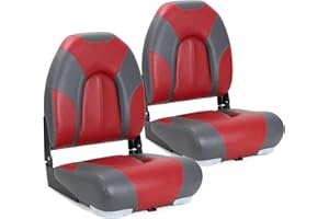 SUNDGORA Deluxe Marine High Back Folding Boat Seat,Stainless Steel Screws Included