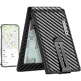 Smart Tracker Wallet for Men,Wallet with Tracker Work for Apple Find My (iOS Only) Credit Card Holder GPS Finder Air Tag for Luggage Key Backpack (Black)