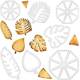 XLIUAX 7 Pcs Leaf Cookie Cutter, Hawaiian Palm Leaves Fondant Cutters, Gum Paste Cake Decorating Luau Cake Fondant Decorating Tools for Sugarcraft Candy Holiday Biscuit