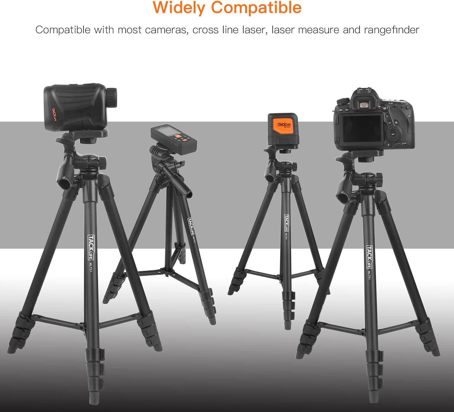 Lightweight Tripod 55-Inch, Aluminum Travel/Camera/Phone Tripod with Carry Bag, Maximum Load Capacity 6.6 LB, 1/4" Mounting Screw for Phone, Camera, Traveling, Laser Measure, Laser Level : Camera & Photo