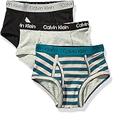 Calvin Klein Boys' Little Modern Cotton Assorted Briefs Underwear 3 Pack