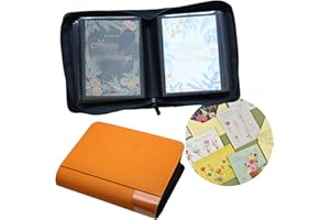 Magiarcana greeting card binder, greeting card organizer compatible Storage and Display; 5x7 inch Birthday, wedding,christmas card,Index Cards,Postcards invitation (orange, 5x7)