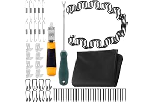 Wokape 63Pcs Couch Spring Repair Kit, 25" No Sag Springs, S-Clips, Hooks, Dual Hook Tension Springs, Nails, Removal Tools, Du