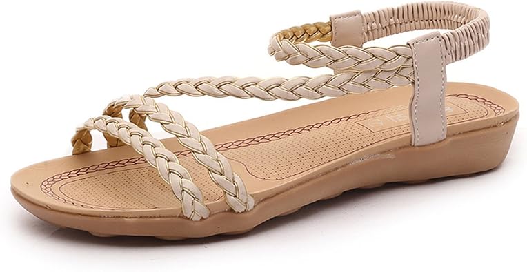 Amazon.com: Jeremy Martin Sandalias para mujer, talla grande, 36 – 42,  zapatillas de verano para mujer, sandalias planas, Beige: Shoes