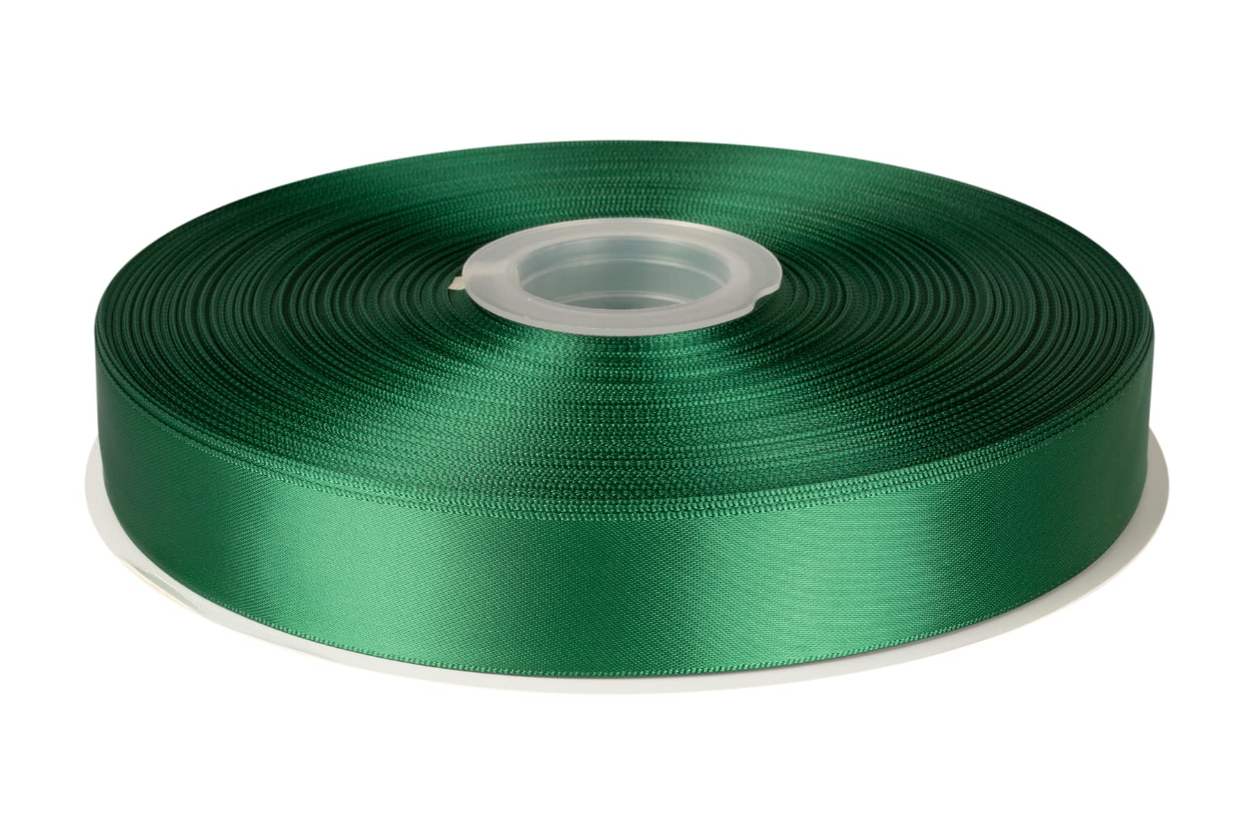 Fondersy 25mm X 91M Double Faced Satin Ribbon Forest Green Polyester Ribbon for Gift Wrapping Wedding Decoration Floral Arrangement Crafts