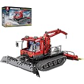 Reobrix 22019 RC Snow Groomer Building Blocks Set, 1047-Piece Remote Control Snow Plow Truck, Motorized Engineering Construction Vehicle Model, STEM Toy Gifts for Adults &amp; Teens 14+