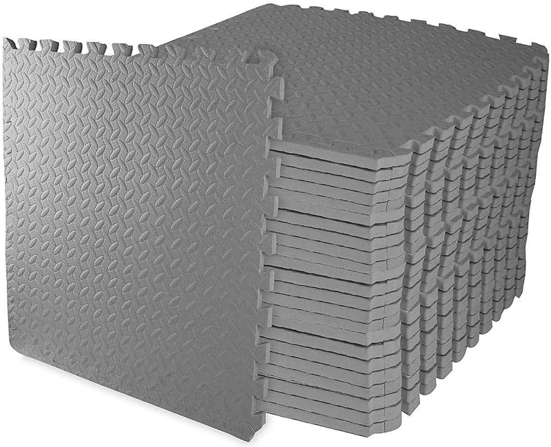 ComFy Mat 24x24 Gym Flooring Interlocking EVA Tiles 6 pcs Grey
