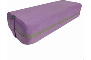 NGT new guide steps Yoga Bolster Pillow for Meditation and Support - Rectangular Yoga Cushion Foam Wedges Washable Suede Pillowcase for Men and Women with Carry Handles.…