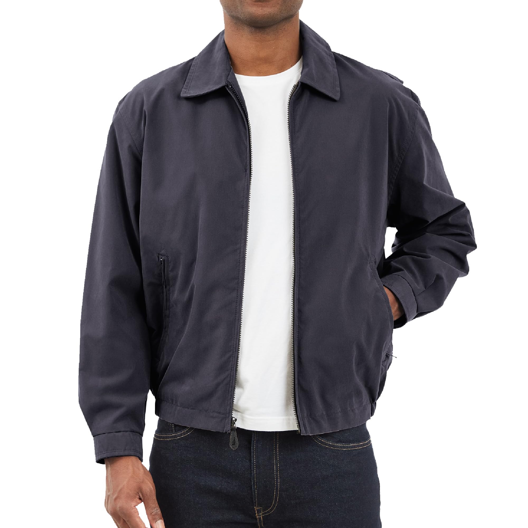 Photo 1 of London Fog Men's Auburn Zip-Front Golf Jacket (Regular Tall Sizes), Navy, 3X Big