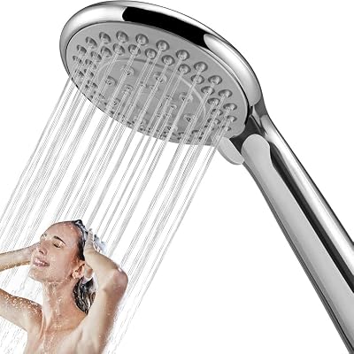 BauTangLe Handheld Shower Head Replacement 5 Modes Universal Fits Hose