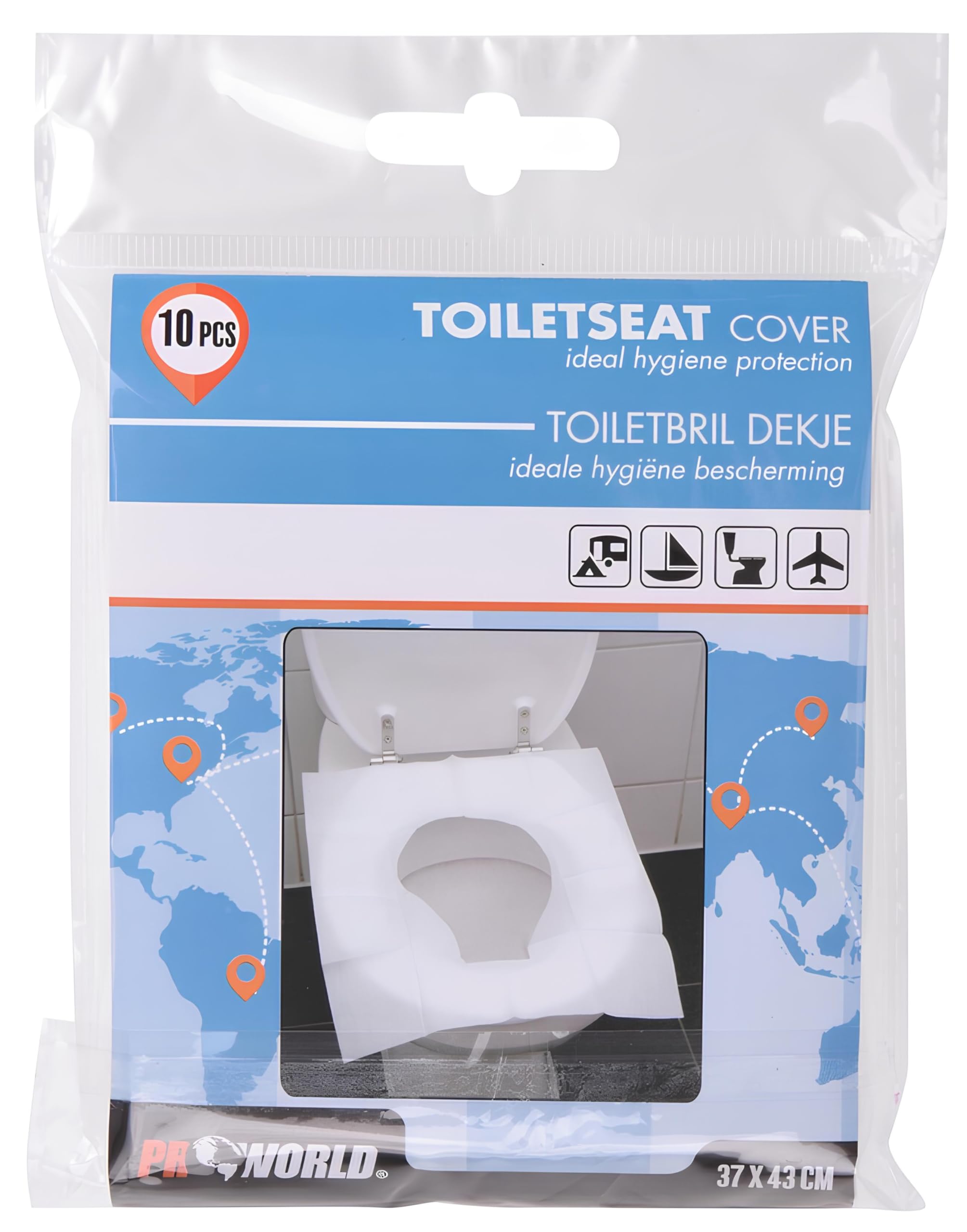 BigBuy Cleaning Primizima V0400120 Unisex Adult's Toilet Pads, Pack of 10, Multi-Colour, Single