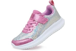 Toandon Toddler Kids Sneakers Sparkle Fashion Glitter Sequins Canvas Shoes