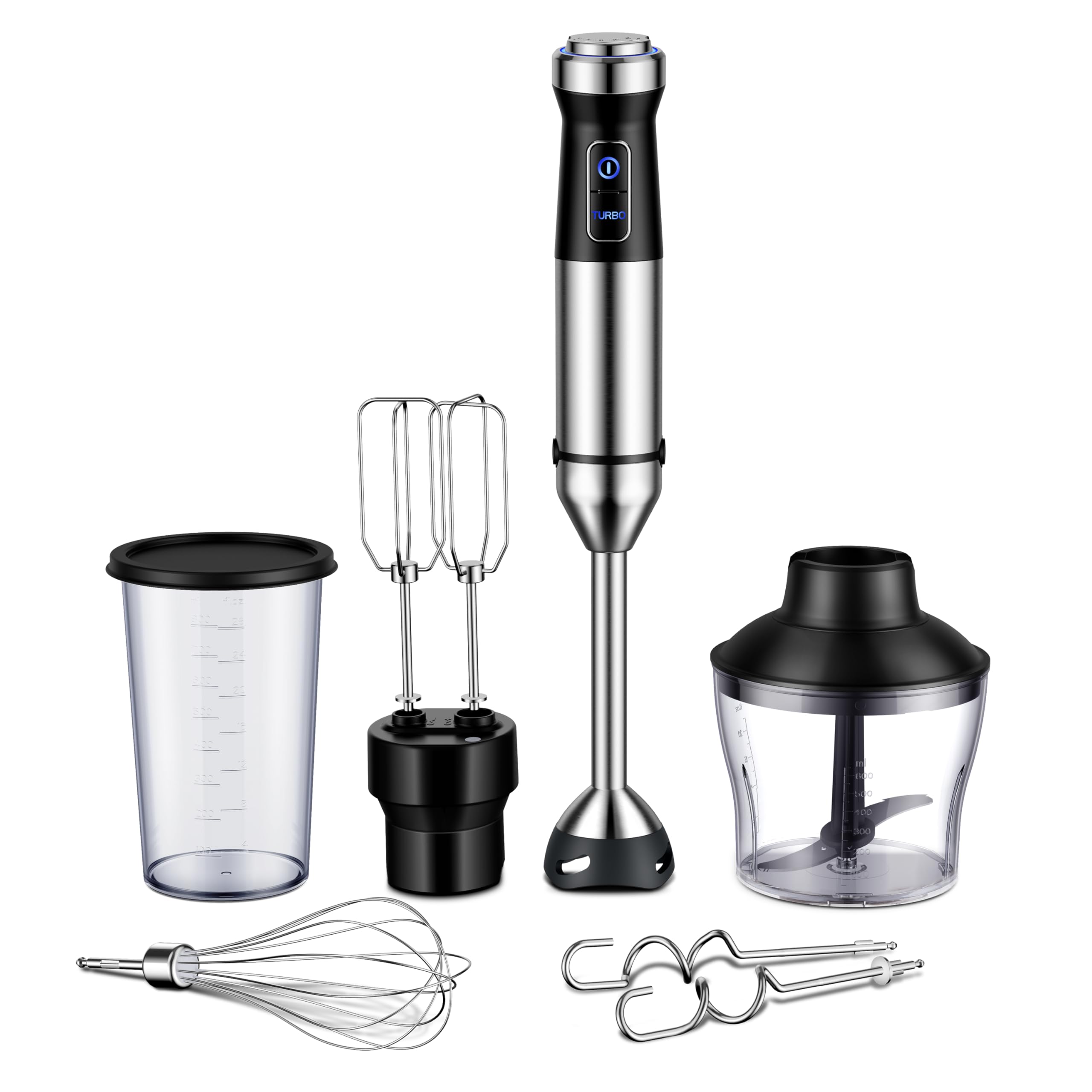 Photo 1 of GDOR 1000W 6-in-1 Immersion Blender, Stainless Steel Scratch Resistant Immersion Blender Handheld, Black