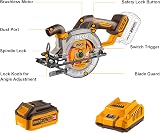 Ingco 20V 140mm Circular Saw Brushless 6300RPM 50mm Depth with Battery Charger view 3
