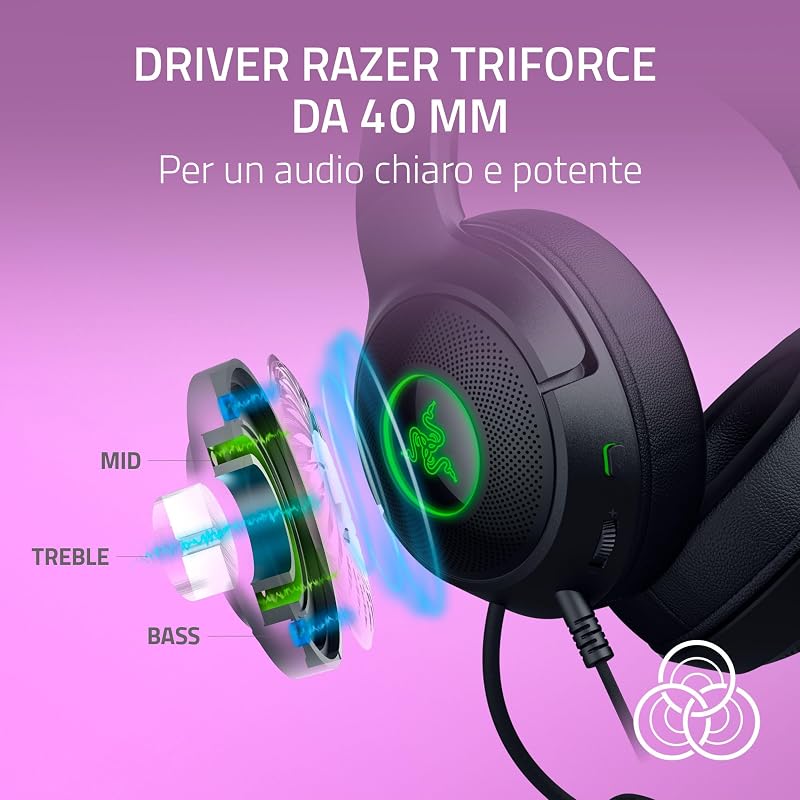 Kraken Kitty V2 - Auriculares RGB por cable con orejas de gatito (Iluminación reactiva al streaming, Micrófono cardioide HyperClear, Diafragmas de 40mm TriForce, Sonido envolvente) Negro