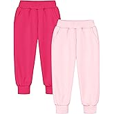 Guicizi Girls Sweatpants Toddler Jogger Pants with Pockets Soft Kids Sweat Athletic Sports Lounge Active Pants Size 2-14