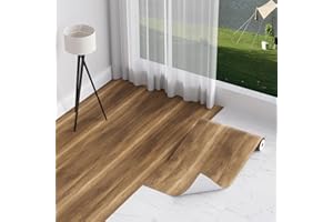 Homease Vinyl Flooring Roll 11.8" W x 118" L/ 9.7 Sq.Ft, Peel and Stick Floor Tiles Waterproof Wear-Resistant Vinyl Plank Flo