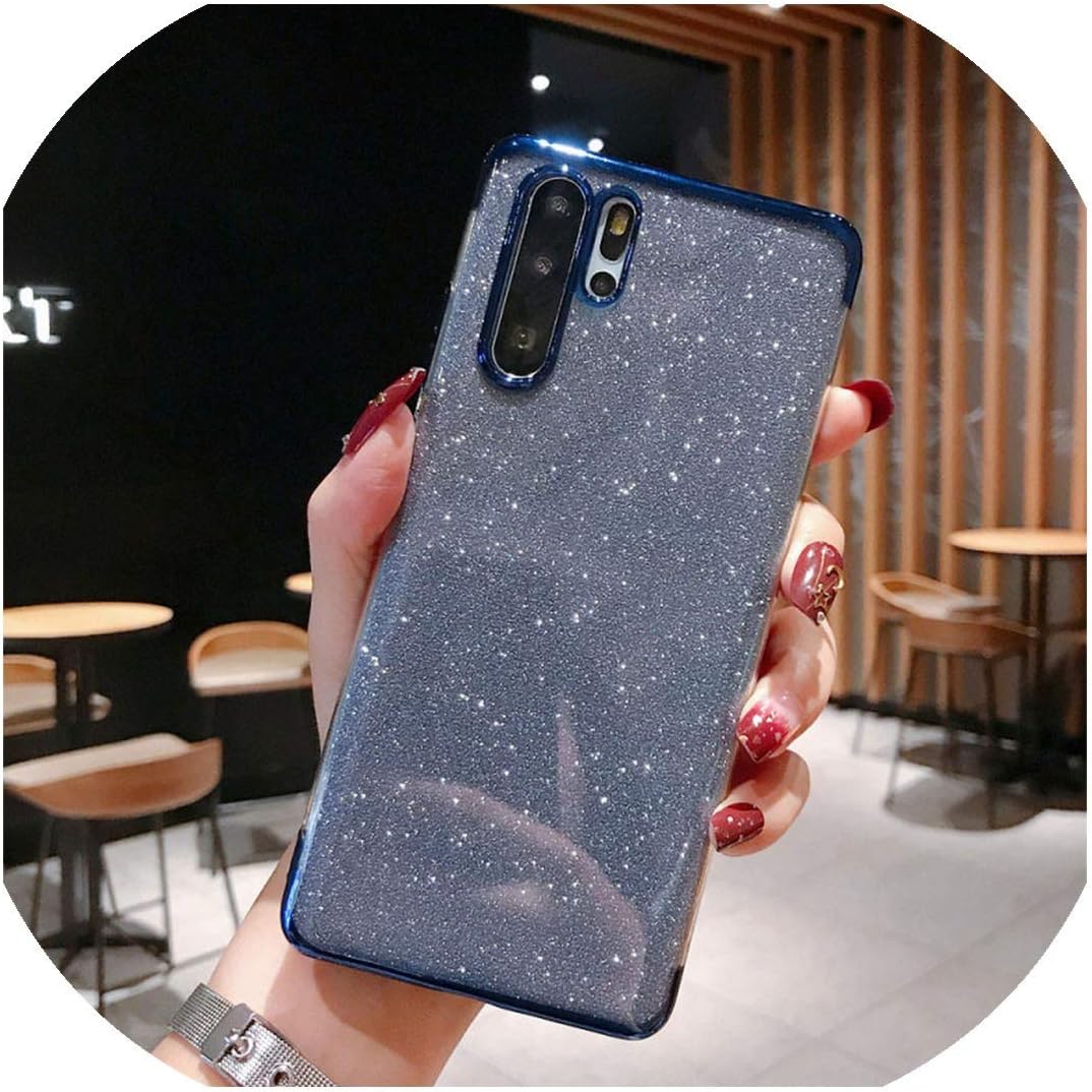 Luxury Bling Glitter Phone Case for Huawei Honor 7A 7X 8 8X 8A Max 9 9i 10i 20i V 10 Lite 20 Pro Play Soft Silicone Sequin Cover,for Honor 8X Max,Blue