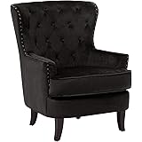 Beliani Black Velvet Rocking Chair Beliani Classic Velvet Living
