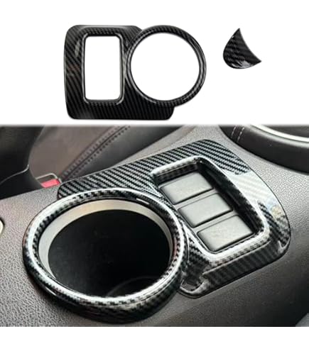Kit 12 Piezas Interior Fibra Carbono Roja Para Nissan 370Z 2009-2020 – Adhesivo, LHD