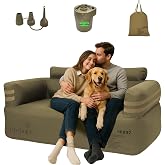 Luxchoice Portable Inflatable Couch for Camping with Built-in Pump Durable Inflatable Furniture Heavy Duty Blow Up Couch Stylish Outdoor Air Sofa Perfect for Backyard Beach Music Festival Party