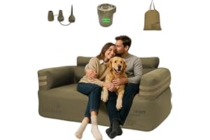 Luxchoice Portable Inflatable Couch for Camping with Built-in Pump Durable Inflatable Furniture Luxury Blow Up Couch Stylish Outdoor Air Sofa Perfect for Backyard Beach Music Festival Party