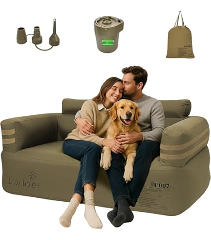 Amazon.com : QSRXGSB Double-Layer Inflatable Couch with Built-in