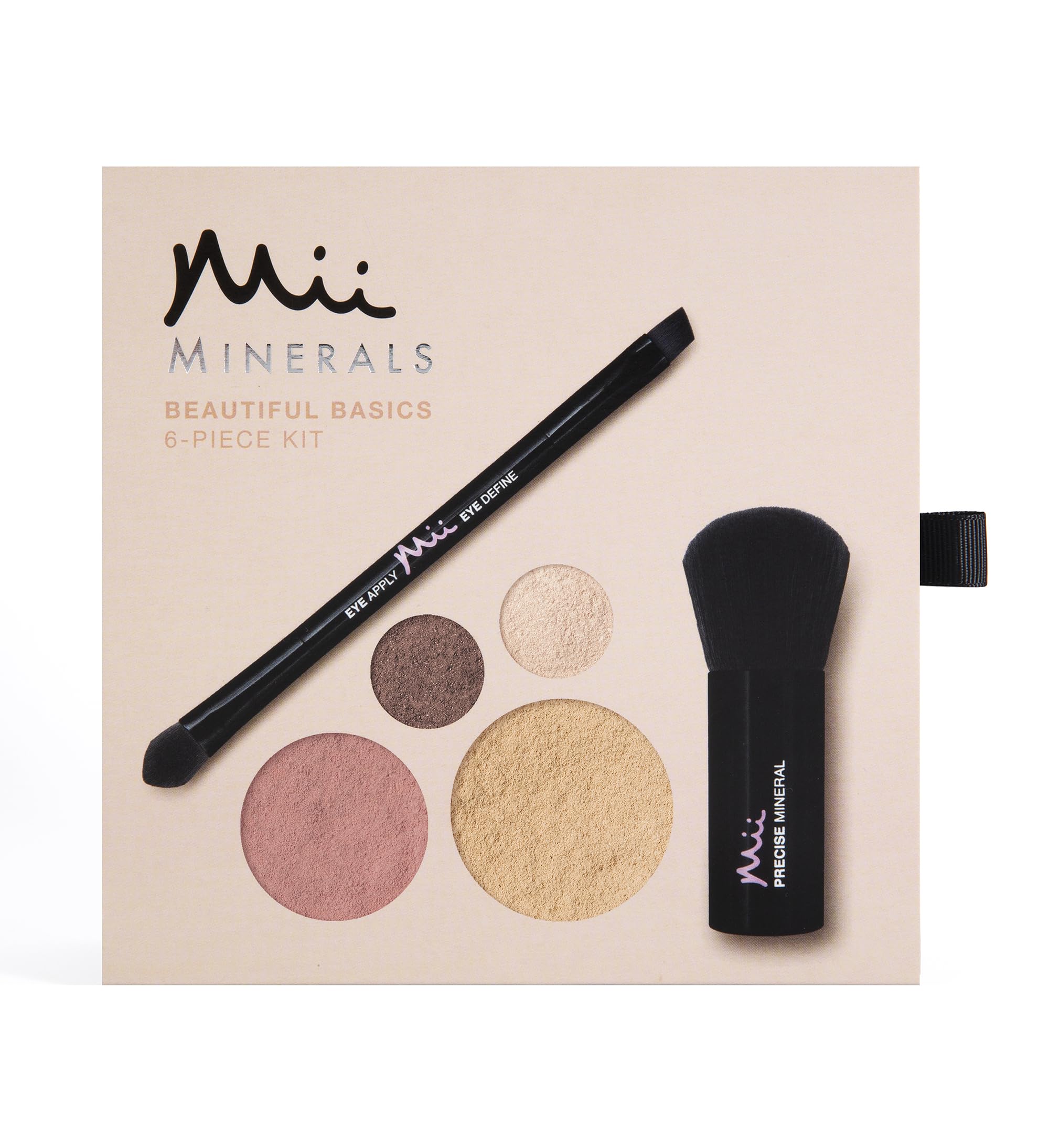 Mii Cosmetics | 100% Mineral Beautiful Basics Foundation, Eyeshadow, Blush & Brush Set | Highly Pigmented Colour| Suitable for All Skin Types | Great for Sensitive Skin | Precious Cream 02
