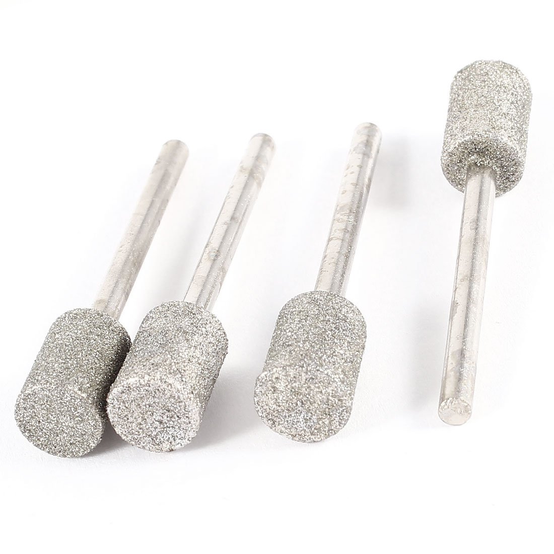 Sourcingmap 3mm Dia Shank 8mm Dia Tip Diamond Points Grinding Burr Drill Bit 4 Pcs