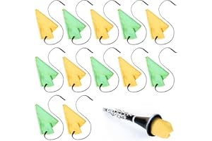 Lallisa 12 Pcs Clarinet Swab Cleaning Cloth Swab for Inside Tube Cloth Clarinet Cleaner Pull Through Instrument Fabric with Weighted String for Flute Piccolo Sax Saxophone(Green, Yellow)