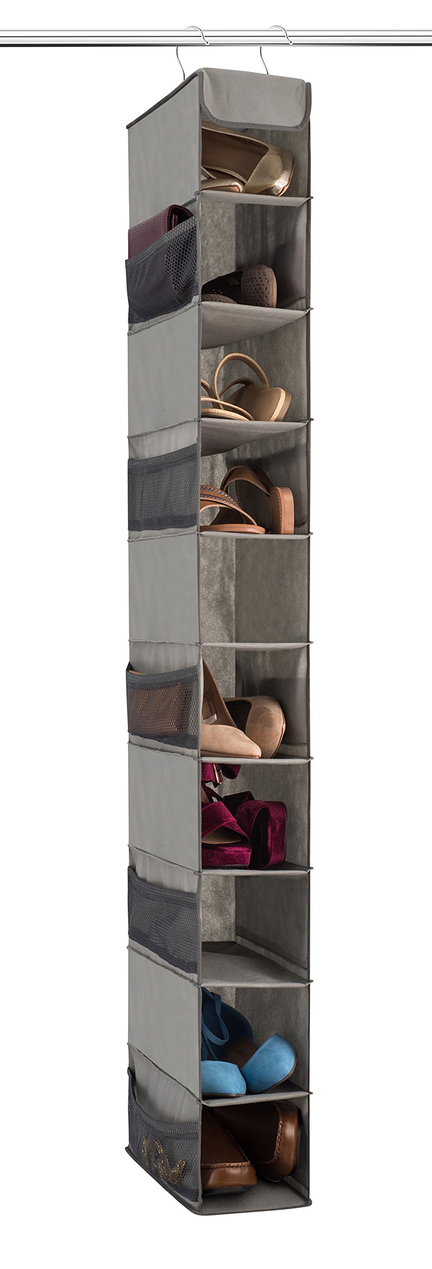 ebay shoe organizer on 10 Section Closet Fabric Organizer Hanging Shelves With Sturdy Metal Frame New 711717439990 Ebay