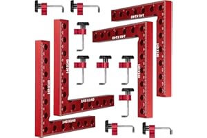 OKSTENCK 90 Degree Positioning Squares Right Angle Clamps,Aluminum Alloy Right Angle Square Tool,5.5" x 5.5"(14 x 14cm) Wood 