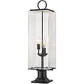 Z-Lite 592PHBR-BK Sana Outdoor Post, 3-Light 180 Total Watts, Black