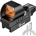 CVLIFE FoxSpook Rechargeable Reflex Sight, 1X28x40mm Red Dot Sight, 4 Adjustable Reticles Red Dot Optics for Picatinny Rail, Red Dot Scope, Paintball Sight Absolute Co-Witness