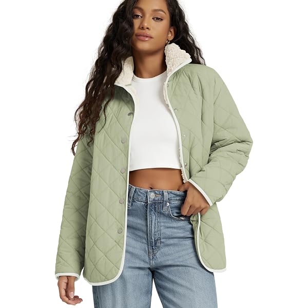 ODODOS Women's Sherpa Lined Insulated Jacket Full Zip Split Hem