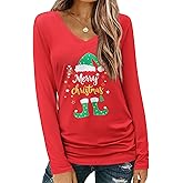 Zeagoo Womens T Shirts Long Sleeve V Neck Basic Tee Casual Loose Fit Soft Fall Tops Outfits 2026 S-XXL