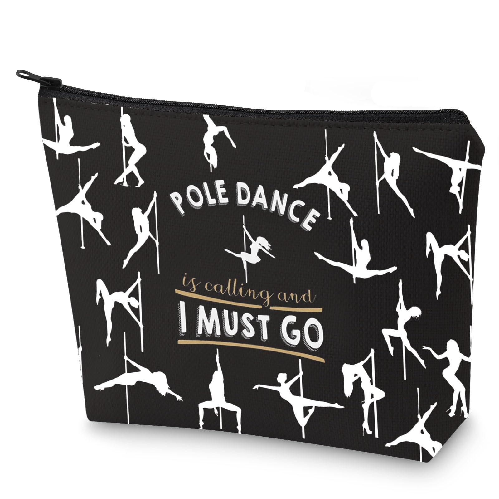 WZMPA Pole Dancer Makeup Bag Pole Dancing Gifts Pole Dance Is Calling And I Must Go Zipper Pouch Cosmetic Bag Pole Dance Merchandise, Pole Dance i Must Go, Fit