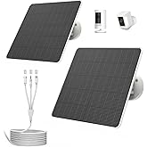 FlexSolar 2 Pack 6W Solar Panel for Security Camera Outdoor, 5V USB Solar Charger Compatible with Rechargeable Battery Powere