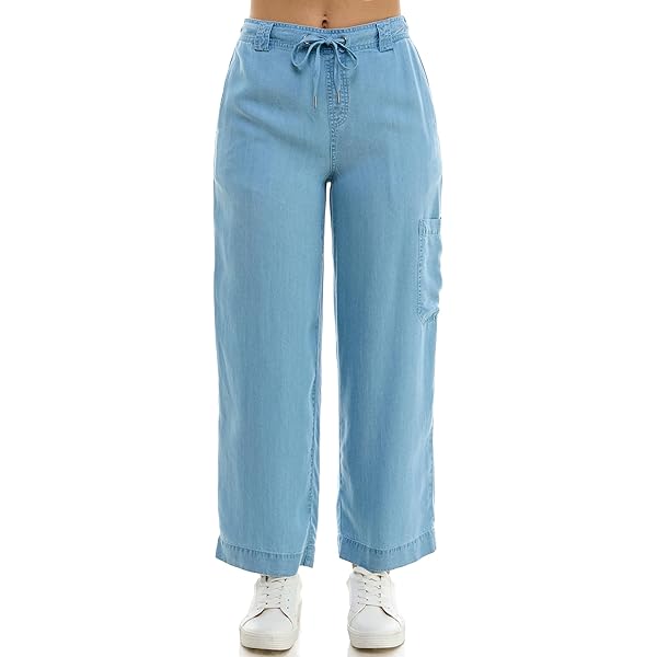 Zac & Rachel Women's Tencel Capri Length Button Front Pant Zac & Rachel Women's Tencel Capri Length Button Front Pant