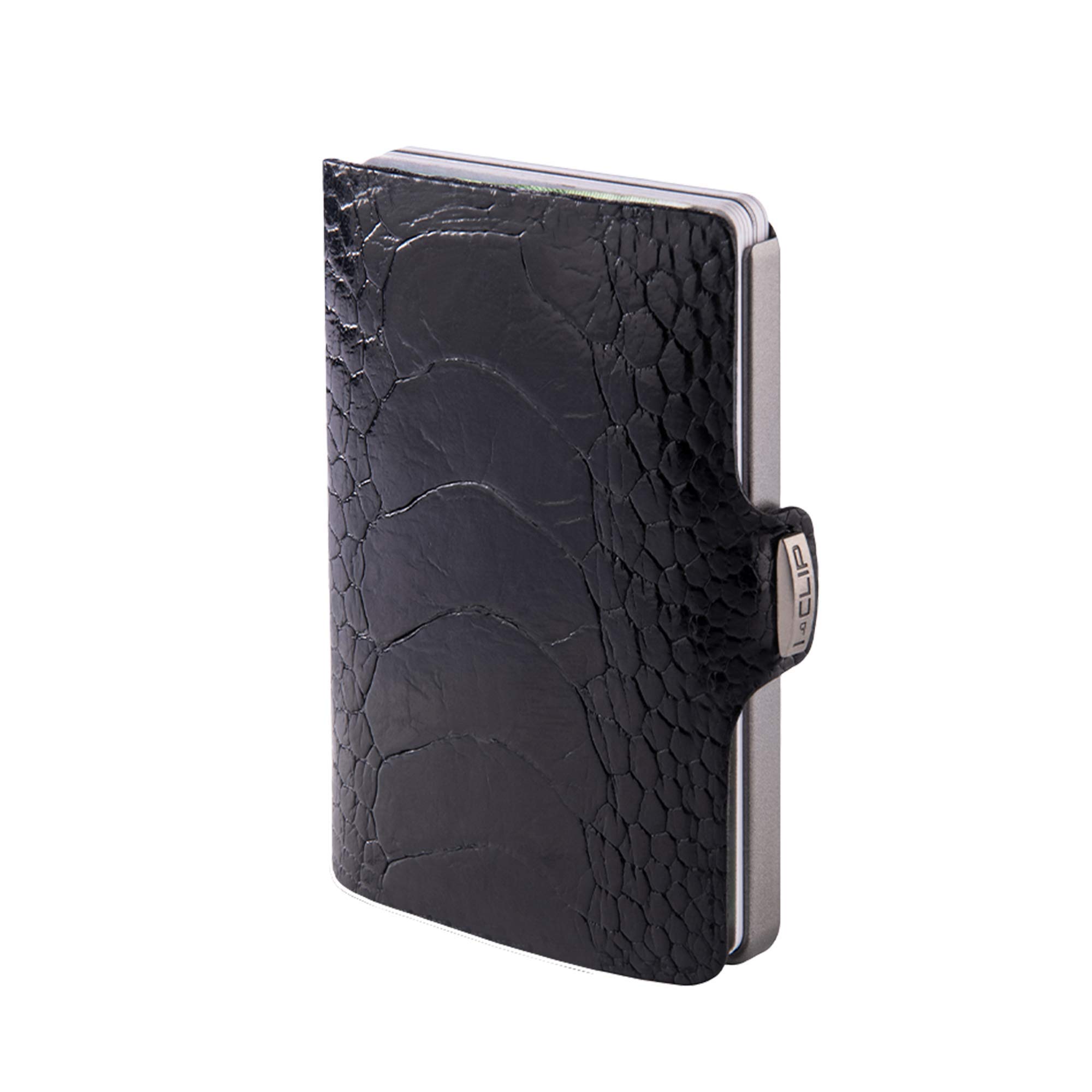 I-CLIP ® Wallet Ostrich-Leather (Leg) Black (Available in 5 Variants)
