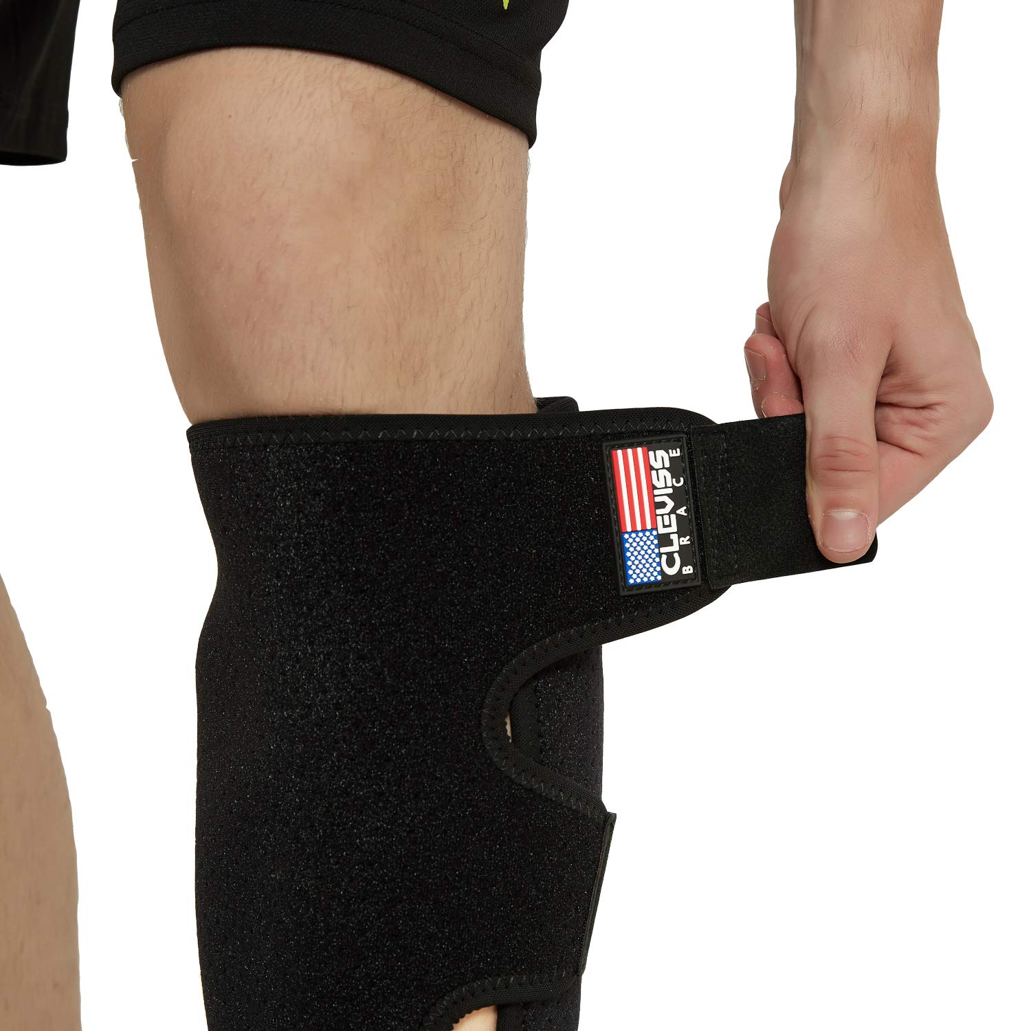 ClevissBrace Calf Support Brace for Torn Calf Muscle, Adjustable Shin Splint for Strain, Sprain, Pain Relief, Tennis Leg, Injury Neoprene Lower Leg Calf Compression Wrap, Calf Sleeve for Men and Women: Industrial & Scientific