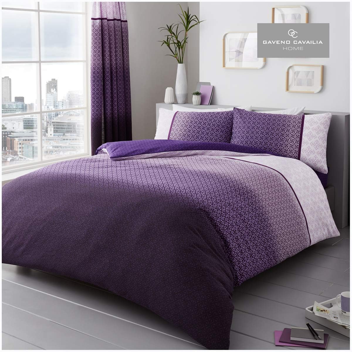 Gaveno Cavailia Luxury URBAN OMBRE Bed Set with Duvet Cover and Pillow