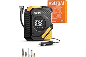 AstroAI Tire Inflator Air Compressor Portable 12V DC, 150 PSI Digital Tire Pump with Pressure Gauge, Large LCD Display, Smart