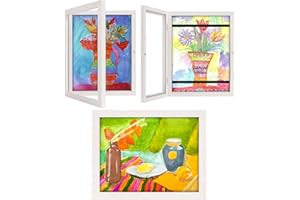 XUANLUO Kids Art Frames, 8.5x11 Inch 3PCS Opening Kids Artwork Frames Changeable, artwork frames for kids art, Holds 50-150 Pcs, Can be used to display various 2D or 3D artworks, including paintings