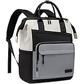 LOVEVOOK Laptop Backpack for Women, 15.6 Inch Travel Backpack for Work College Business, Water Resistant Teacher Nurse Bag with Large Capacity, School Bookbag Bags Cute Daypack for Woman Girls