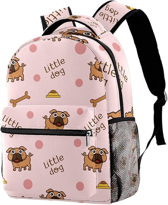 Little Dog School Backpack Book Bag Travel Daypack for Men Women