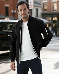 WULFUL Men's Bomber Jacket Lightweight Casual