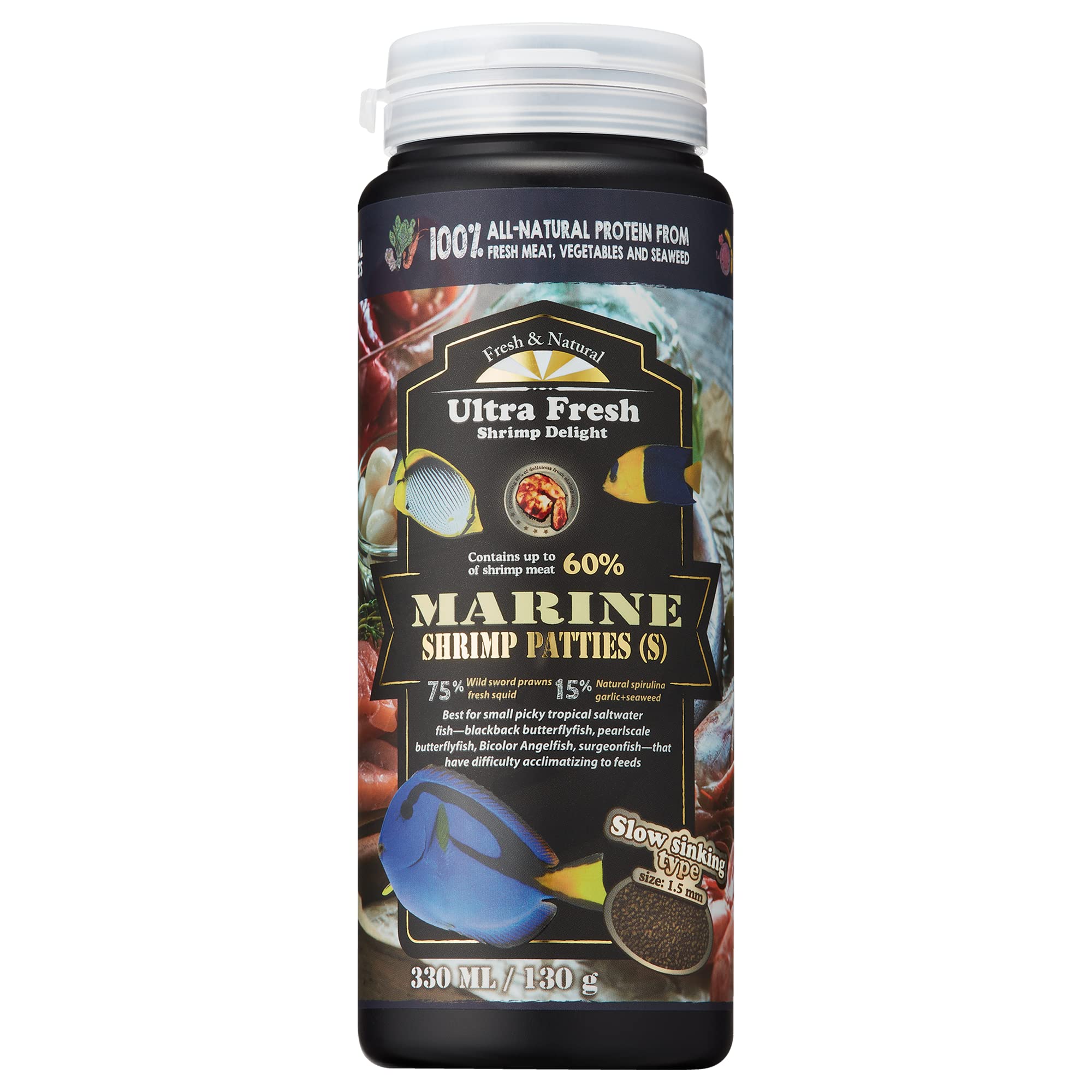 Ultra Fresh Marine Fish Food, 75% Sword Prawns
